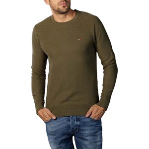 Tommy Hilfiger pánský khaki svetr Honeycomb - L (MSH)